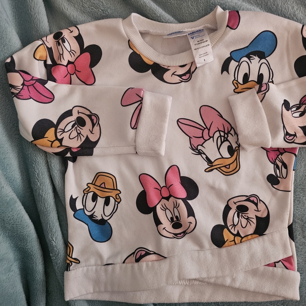 Disney Pink and Blue Sweatshirt with Iconic Characters - Picture 2 of 4